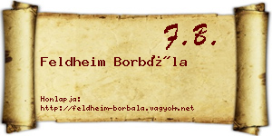 Feldheim Borbála névjegykártya